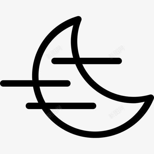 雾蒸汽夜晚图标svg_新图网 https://ixintu.com 夜晚 天气 月亮 蒸汽 薄雾 阴暗 雾