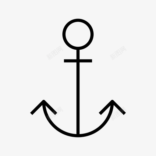 锚泊位船锚图标svg_新图网 https://ixintu.com nautica nautica-航海图标集 沼地 泊位 船锚 锚