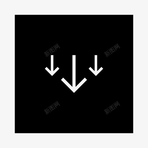 下箭头指示器跟进图标svg_新图网 https://ixintu.com 下箭头 下降 指示器 方向 标牌 箭头方向 绘图 跟进