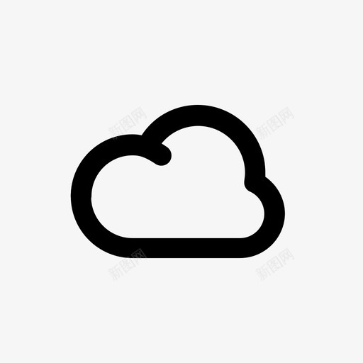 云多云灰色图标svg_新图网 https://ixintu.com 云 多云 天气 暴风雨 灰色