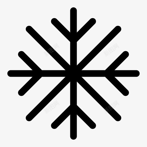 雪花冬天白色圣诞节图标svg_新图网 https://ixintu.com 假日 冬天 冰 冰冻 十二月 独特 白色圣诞节 雪花