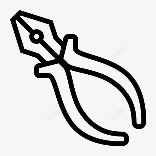 钳子钢丝钳工具图标svg_新图网 https://ixintu.com diy 修理 修理工 勤杂工 家庭修理 工具 维护 翻新 钢丝钳 钳子