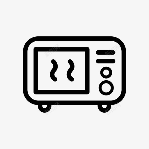 微波炉面包房电器图标svg_新图网 https://ixintu.com 保鲜 厨房 微波炉 电器 薄厨具 面包房 食品