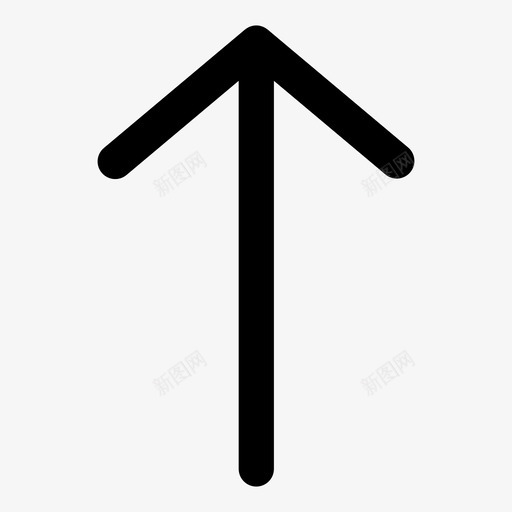 向上箭头导航图标svg_新图网 https://ixintu.com 上部 信号 向上 向上箭头 导航 直线 箭头 顶部 高度