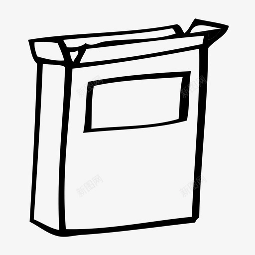 包早上晚餐图标svg_新图网 https://ixintu.com 包 吃 手绘 早上 早餐 晚餐 谷类食品盒 食物