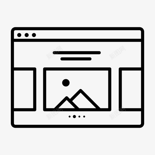 网站线框图标集svg_新图网 https://ixintu.com 网站线框图标集