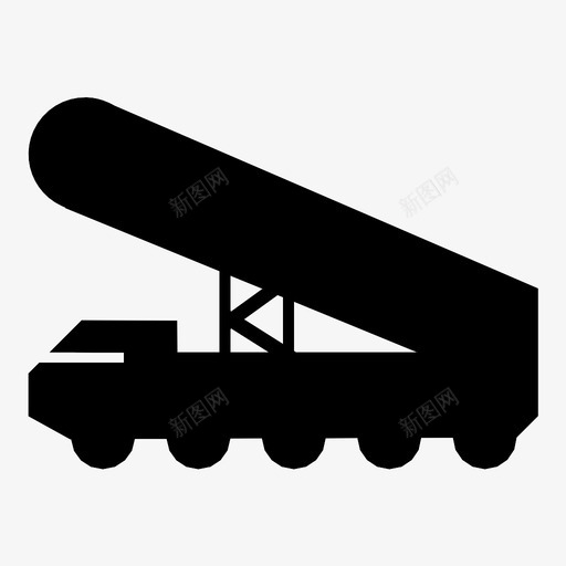 核火箭发射器不安全运输图标svg_新图网 https://ixintu.com 不安全 化学 危险 导弹 核火箭发射器 移动 运输 非法