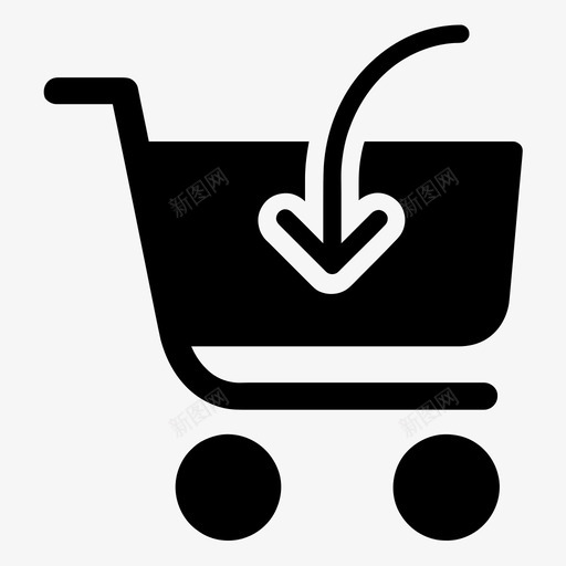 购物车商品商场图标svg_新图网 https://ixintu.com 可怕的电子商务黑暗版 商品 商场 手推车 插入 网上商店 购买 购物袋 购物车 钱