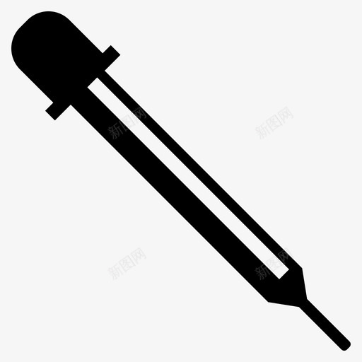 温度计热的医用的图标svg_新图网 https://ixintu.com 医用的 注射器的 温度的 温度计 热的 药品的 针头的