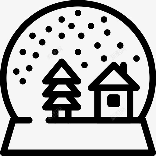 雪球童年装饰图标svg_新图网 https://ixintu.com 冬天 圣诞图标集|像素完美 怀旧 房子 树 游戏 童年 装饰 雪球