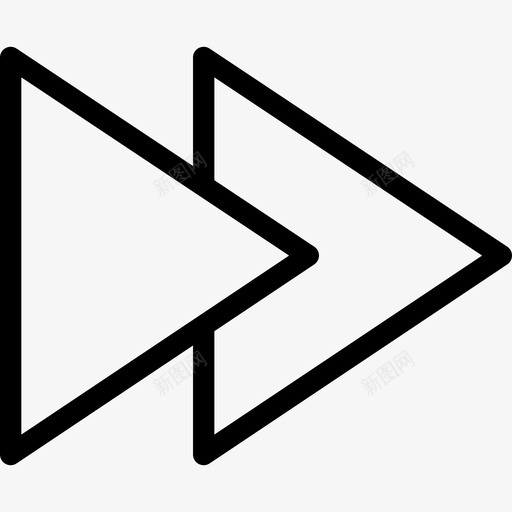 前进下一步音乐控制图标svg_新图网 https://ixintu.com 下一步 前进 娱乐控制 媒体控制 快进 控制 音乐控制