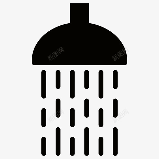 淋浴洗漱淋浴头图标svg_新图网 https://ixintu.com 冲洗 卫生 常规 早晨 早晨常规 水 洗漱 浴室 淋浴 淋浴头 清洁