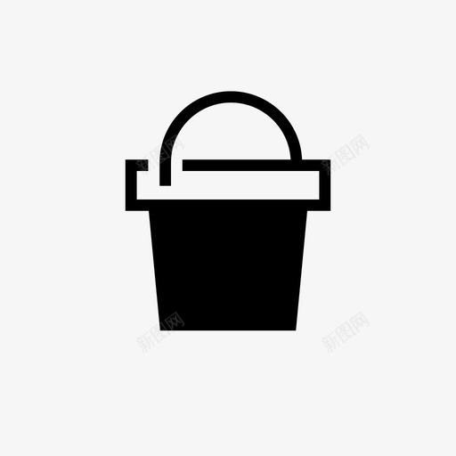桶填充物油漆图标svg_新图网 https://ixintu.com 填充物 桶 沙箱 油漆 浴缸 煤斗 童年