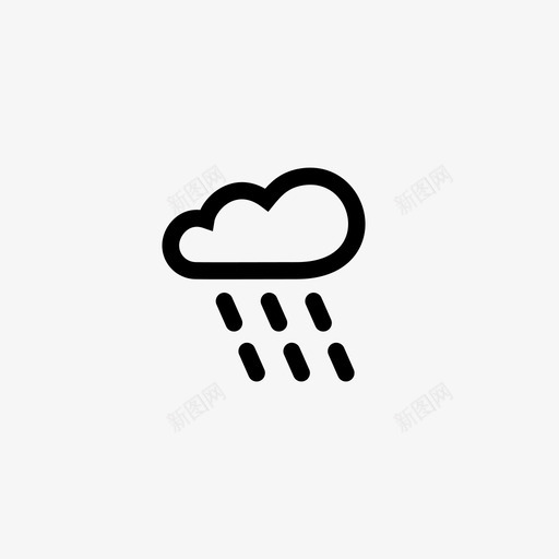 雨天气水图标svg_新图网 https://ixintu.com 云 冬天 冷 喝 天气 天空 快乐 新鲜的图标 树 水 雨