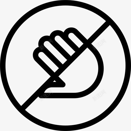 请勿触摸警告敏感图标svg_新图网 https://ixintu.com 不要 不要手 圆形 手 手指 敏感 易碎 私人 触摸手势线图标 警告 请勿触摸