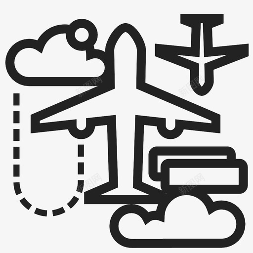 飞行翱翔天空图标svg_新图网 https://ixintu.com 冲浪 喷气式飞机 天空 旅行 滑翔 翱翔 飞机 飞行