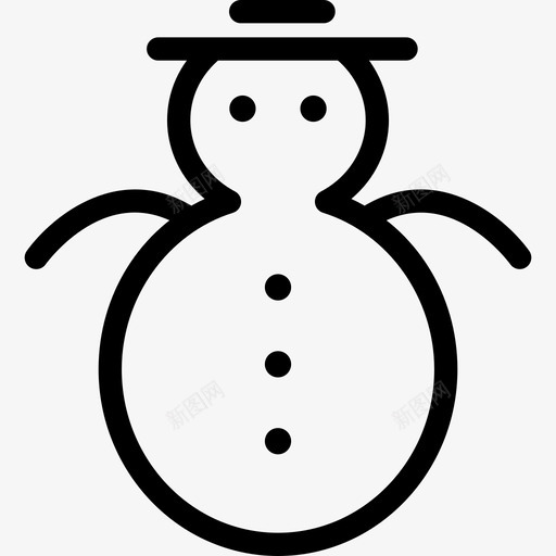 雪人娱乐冰霜图标svg_新图网 https://ixintu.com 乐趣 冬天 冰霜 娱乐 雪人