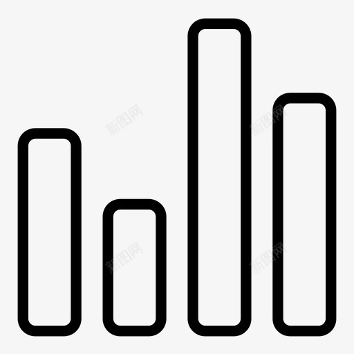图表条形图比较图标svg_新图网 https://ixintu.com 图表 条形图 比较 测量 统计 设置 进度