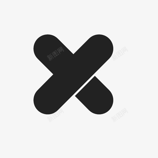 交叉加号结束图标svg_新图网 https://ixintu.com 乘法 交叉 删除 加号 数学 结束