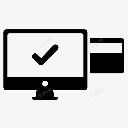支付成功在线购物在线支付图标svg_新图网 https://ixintu.com 信用卡 在线支付 在线购物 完成 支付成功 电子商务 移动支付 选中标记