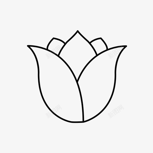 郁金香不对称复活节图标svg_新图网 https://ixintu.com 不对称 复活节 春天 植物 瑜伽 纳马斯特 花 莲花 郁金香