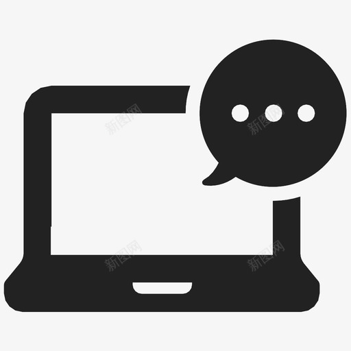 信息短信通话图标svg_新图网 https://ixintu.com 互联网 信息 媒体 屏幕 显示器 短信 笔记本电脑 设备 通话