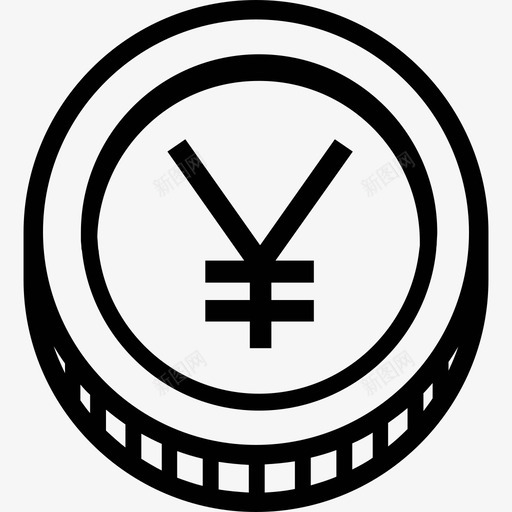 日元硬币货币日语图标svg_新图网 https://ixintu.com 外国 日元硬币 日语 硬币 经济 货币 金融 银行 铸币