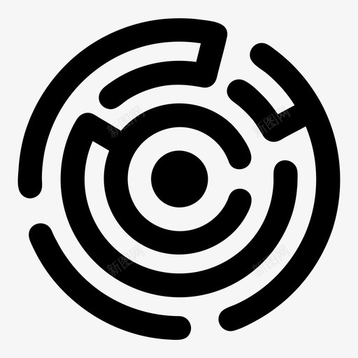 迷宫边界线圈图标svg_新图网 https://ixintu.com 监狱 线圈 谜题 路径 边界 迷宫 问题