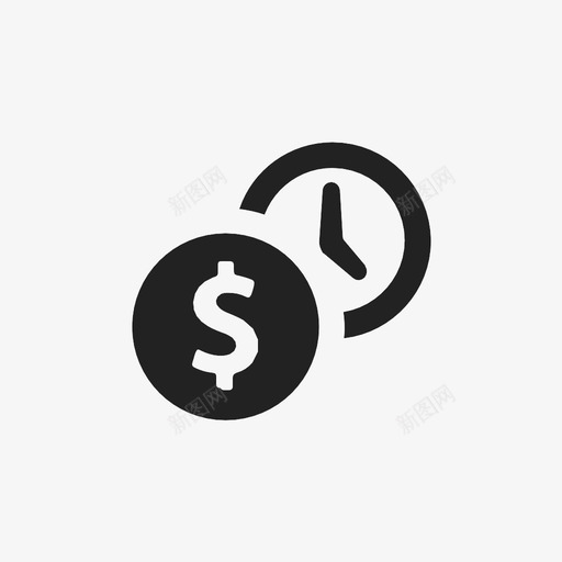 金钱价值时间图标svg_新图网 https://ixintu.com 付款 价值 利润 投资 收入 时间 管理 薪水 财务 金钱