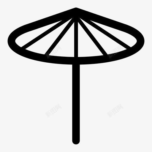 伞海滩盖图标svg_新图网 https://ixintu.com 休息 伞 保护 有盖 海滩 盖 衣服 阳光 雨
