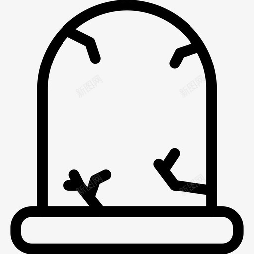 墓碑死亡葬礼图标svg_新图网 https://ixintu.com 万圣节 僵尸 墓地 墓碑 头石 死亡 葬礼