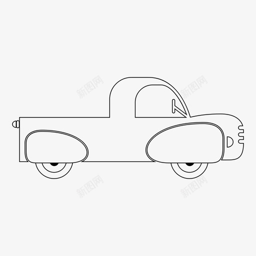卡车1950年代经典图标svg_新图网 https://ixintu.com 1950年代 卡车 复古 旧卡车 皮卡 经典 经典卡车 经典皮卡 老式卡车 轻型卡车 金属制品