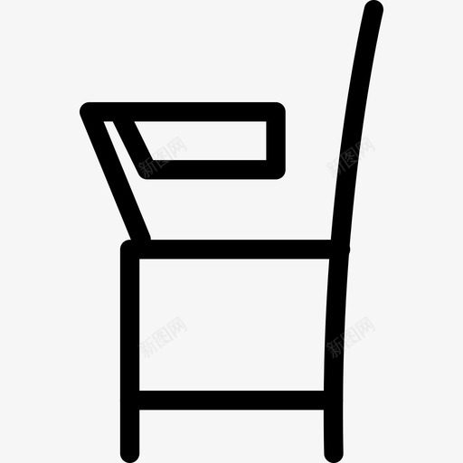校椅学生椅带扶手的校椅图标svg_新图网 https://ixintu.com 学生椅 带扶手书桌的校椅 带扶手的校椅 校椅