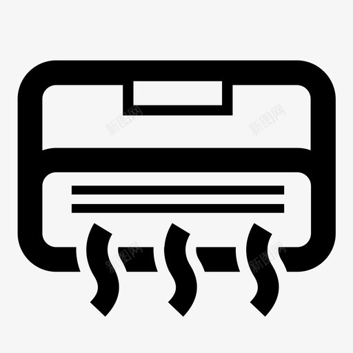 空调新鲜的热的图标svg_新图网 https://ixintu.com 冰 办公室 夏天 家 家用电器 技术 新鲜的 温度 热浪 热的 空调