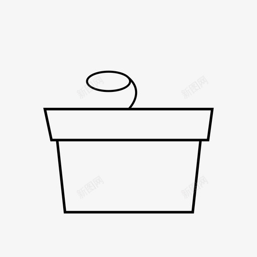 花盆种植播种图标svg_新图网 https://ixintu.com 播种 种植 花盆