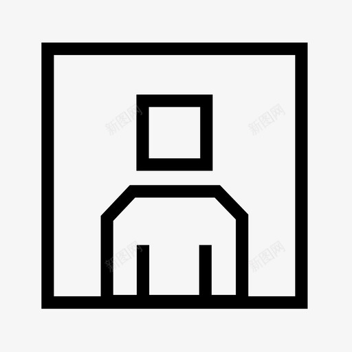 方块字用户1图标svg_新图网 https://ixintu.com 方块字用户1