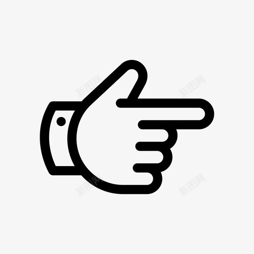 右指向指针指图标svg_新图网 https://ixintu.com 个人 右 右指 右箭头 导航 手势 指向 指针指 按