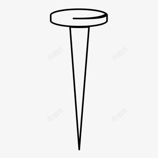 钉子连接建造图标svg_新图网 https://ixintu.com 修理 制造 工匠 工艺 建造 连接 钉子 锤子