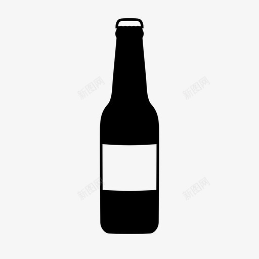 瓶装饮用醉酒图标svg_新图网 https://ixintu.com ipa 包装 啤酒 标签 烈性啤酒 玻璃 玻璃瓶 瓶装 皮尔斯纳 醉酒 饮用