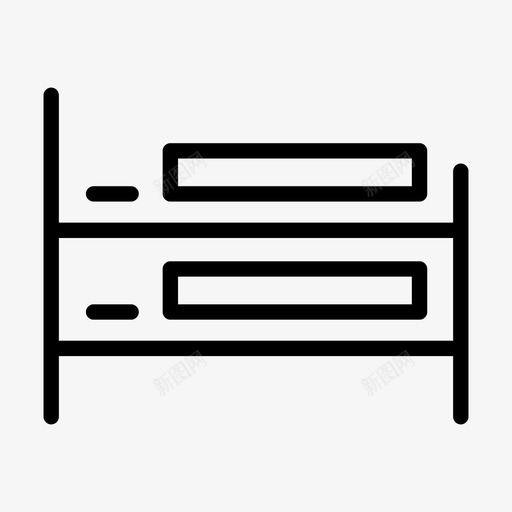 双层床酒店主题图标集svg_新图网 https://ixintu.com 双层床 酒店主题图标集
