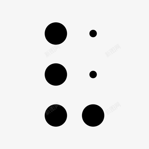 盲文v标记方法图标svg_新图网 https://ixintu.com 印刷 字母 方法 标记 盲文v 盲文字母表 系统 触摸 语言 阅读