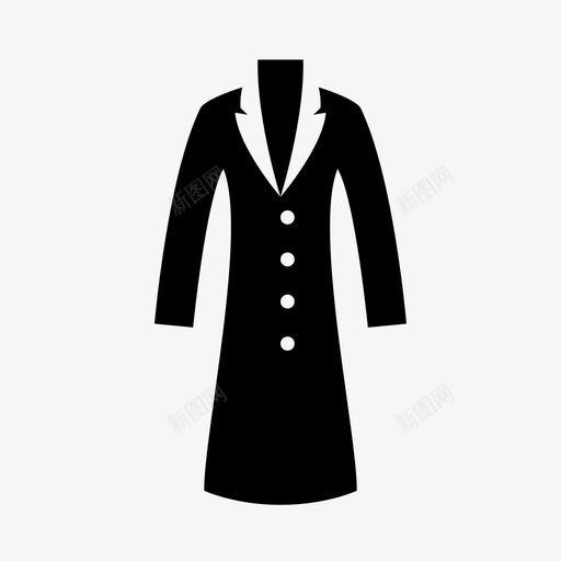 采购产品外套女式外套冬季图标svg_新图网 https://ixintu.com 冬季 夹克 女式外套 时尚 衣服 衣服和配件 豌豆大衣 配件 采购产品外套 领子