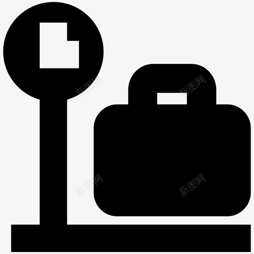 称重秤重型行李图标svg_新图网 https://ixintu.com 机场称重秤 称重秤 称重行李 行李 重型 重量