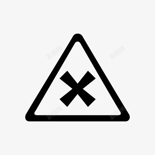 刺激性安全标志图标svg_新图网 https://ixintu.com 刺激性安全标志