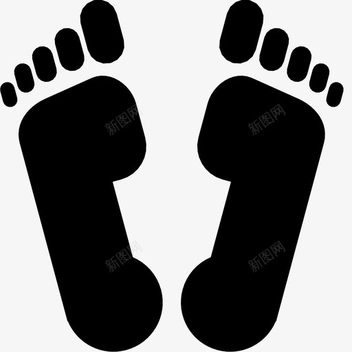 脚脚印脚趾图标svg_新图网 https://ixintu.com 不穿鞋 脚 脚印 脚底 脚趾 赤脚 走路