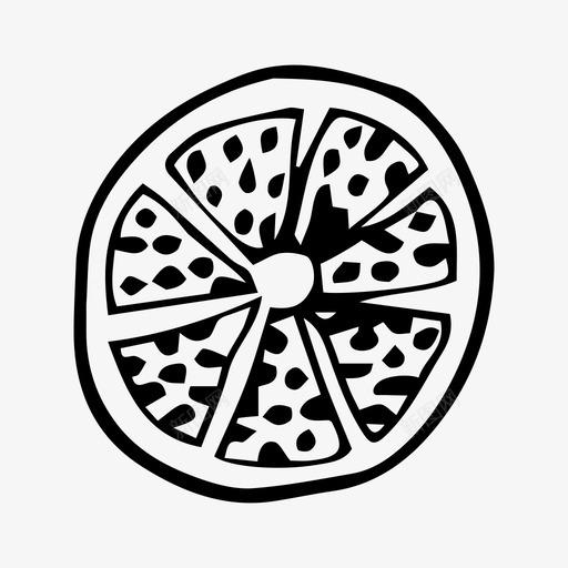 柠檬片切片素描图标svg_新图网 https://ixintu.com 切片 手绘 手绘食物 柠檬水 柠檬片 橘子片 素描 青柠片