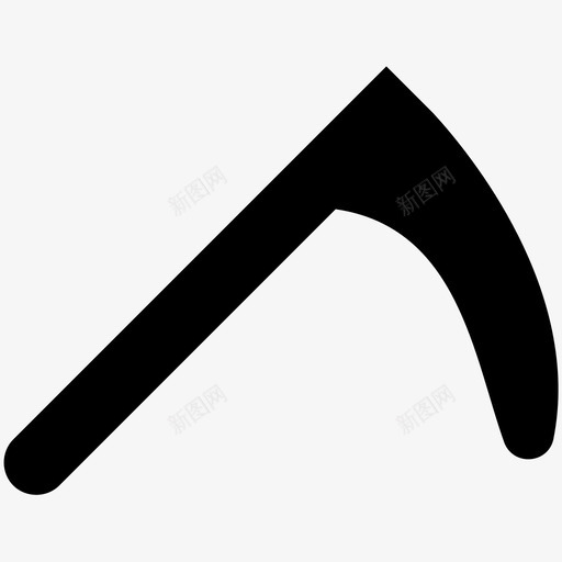 镰刀切割耕作图标svg_新图网 https://ixintu.com 切割 斧头 武器固体图标 耕作 锋利 镰刀