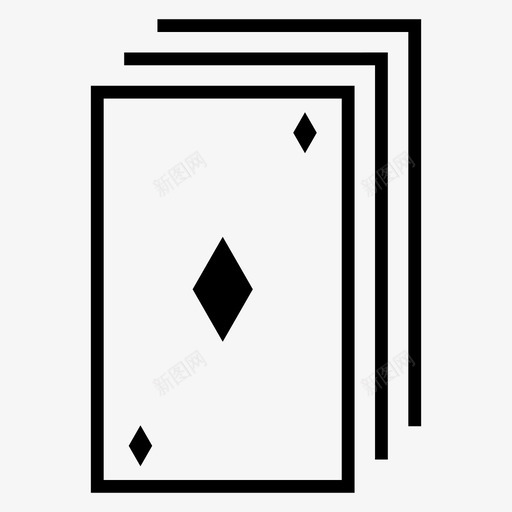 扑克牌运气魔术图标svg_新图网 https://ixintu.com 堆叠 套装 扑克牌 瓷砖 运气 魔术
