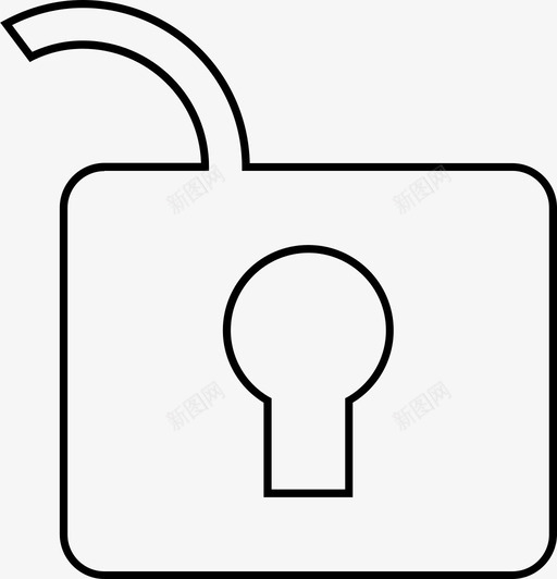 解锁安全保险箱图标svg_新图网 https://ixintu.com 保险箱 储物柜 安全 打开 打开锁 挂锁 线路图标 解锁
