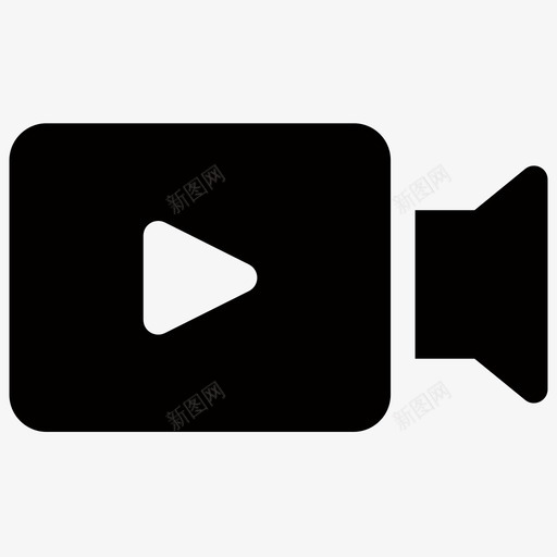摄像机胶片拍摄图标svg_新图网 https://ixintu.com 基本移动和网络图标 录制 拍摄 摄像机 播放 电影 胶片 视频剪辑